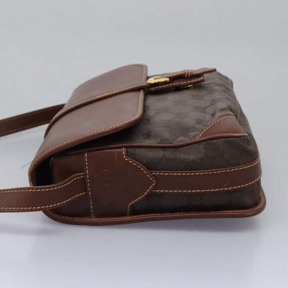 GUCCI GG Canvas Shoulder Bag Brown Gold 001 261 0613 Auth BA1734 - Picture 4 of 16